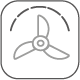 Opposite fan rotation